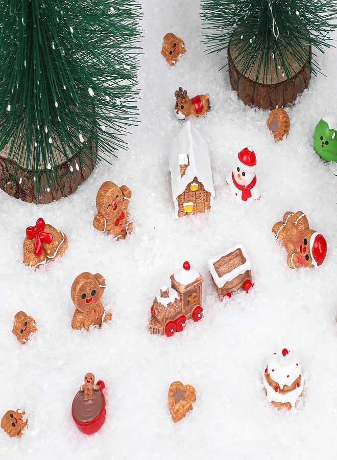 STEFORD 30 Pcs Gingerbread Man Figurines, Christmas Resin Ornaments Tiny Xmas Fairy Garden Ornament for Seasonal Holiday Doll House Snow Globes Home Decorations - Image 4